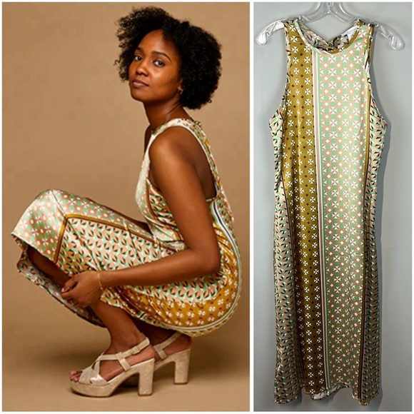 House of Harlow 1960 Geometric Print Midi Dress Size M - Picture 1 of 16